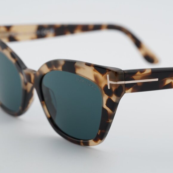 Tom Ford Juliette FT1031 55V Sunglasses Havana Cat Eye Frame, Blue Lenses main image 9